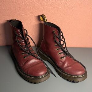 Dr. Martens Burgundy Lace Up Boots